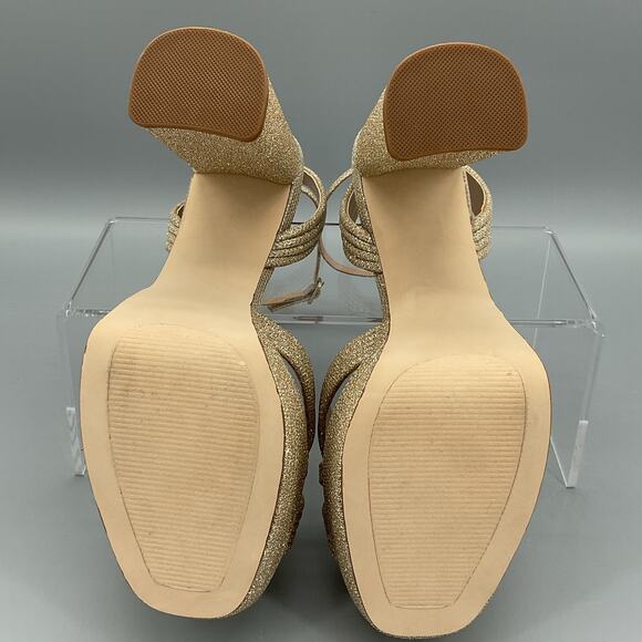 NEW Steve Madden Women’s Laurel Platform Sandals Gold Size 9M - Picture 8 of 10